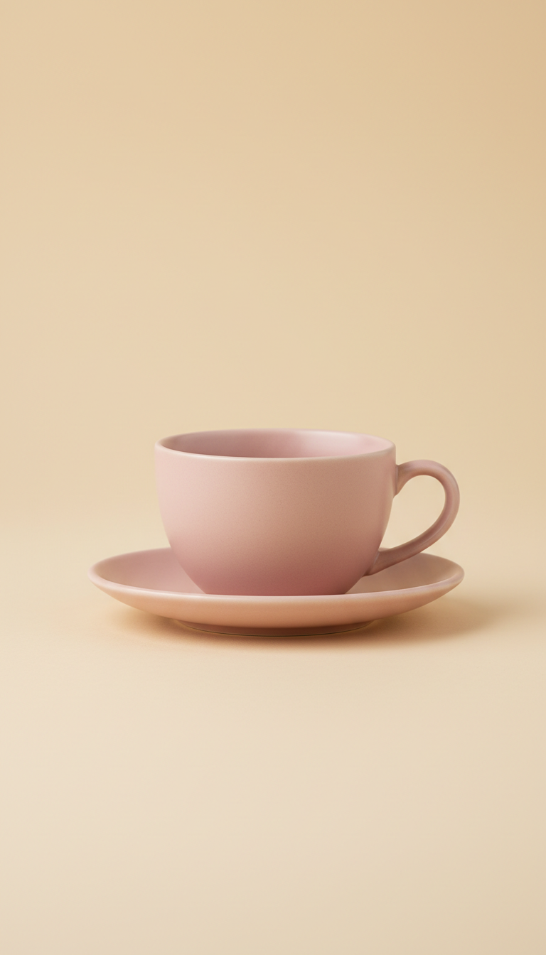Heirloom Pink ceramic teacup set