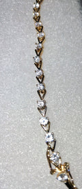 Gold tone 7" bracelet With Diamonds  