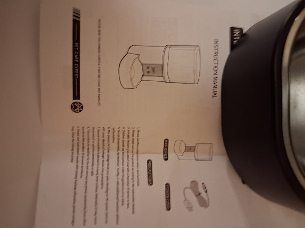 Intelligent Pet Feeder Programmable Automatic Feeder, Black/Silver