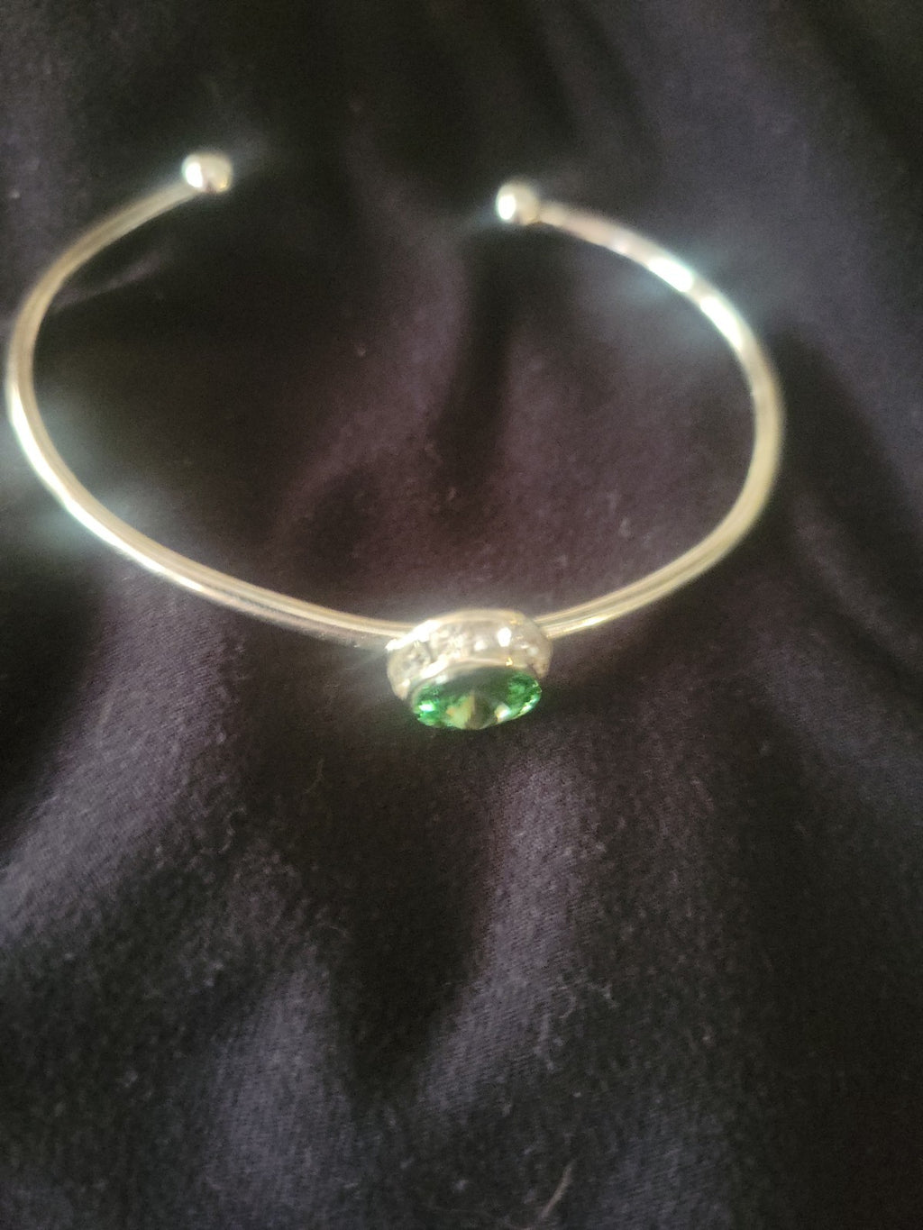Aug Birthstone Peridot Sterling silver   