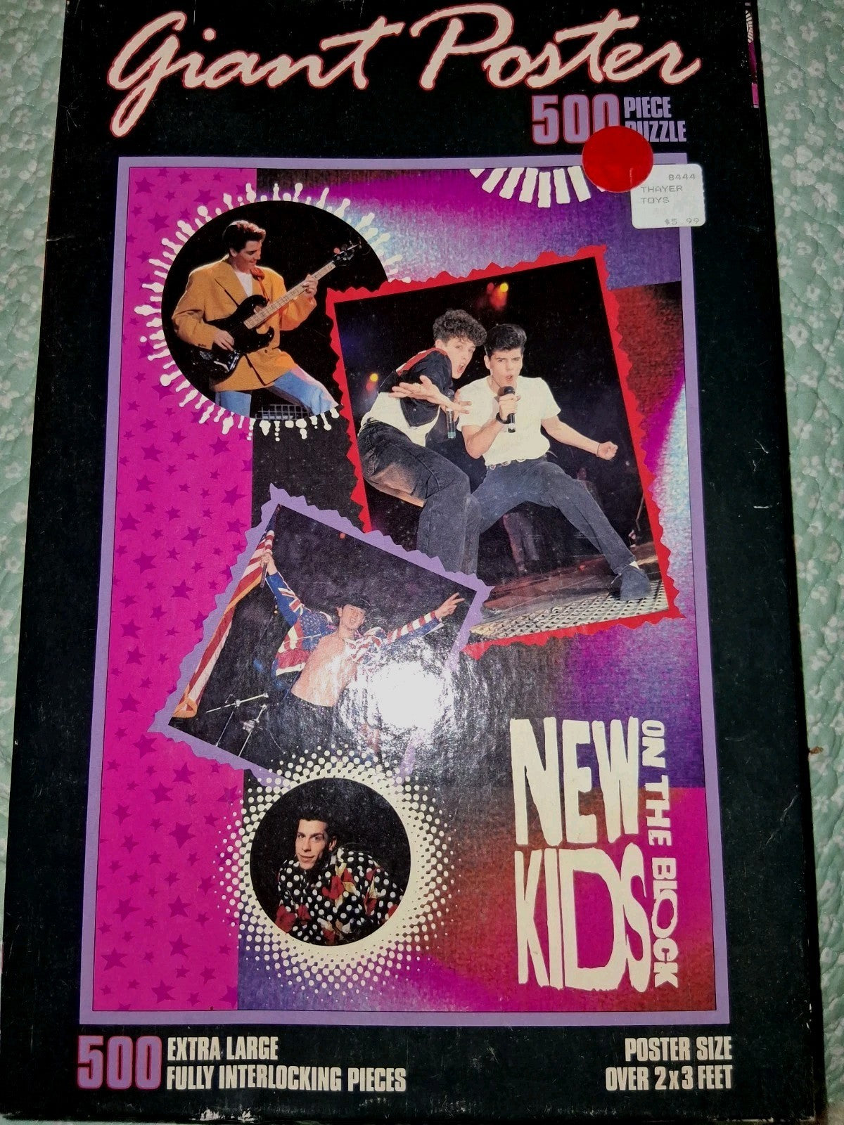 Vintage New Kids On The Block Giant 500 Piece XL Poster Puzzle 