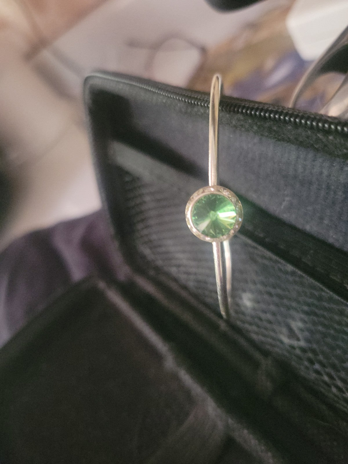 Aug Birthstone Peridot Sterling silver   