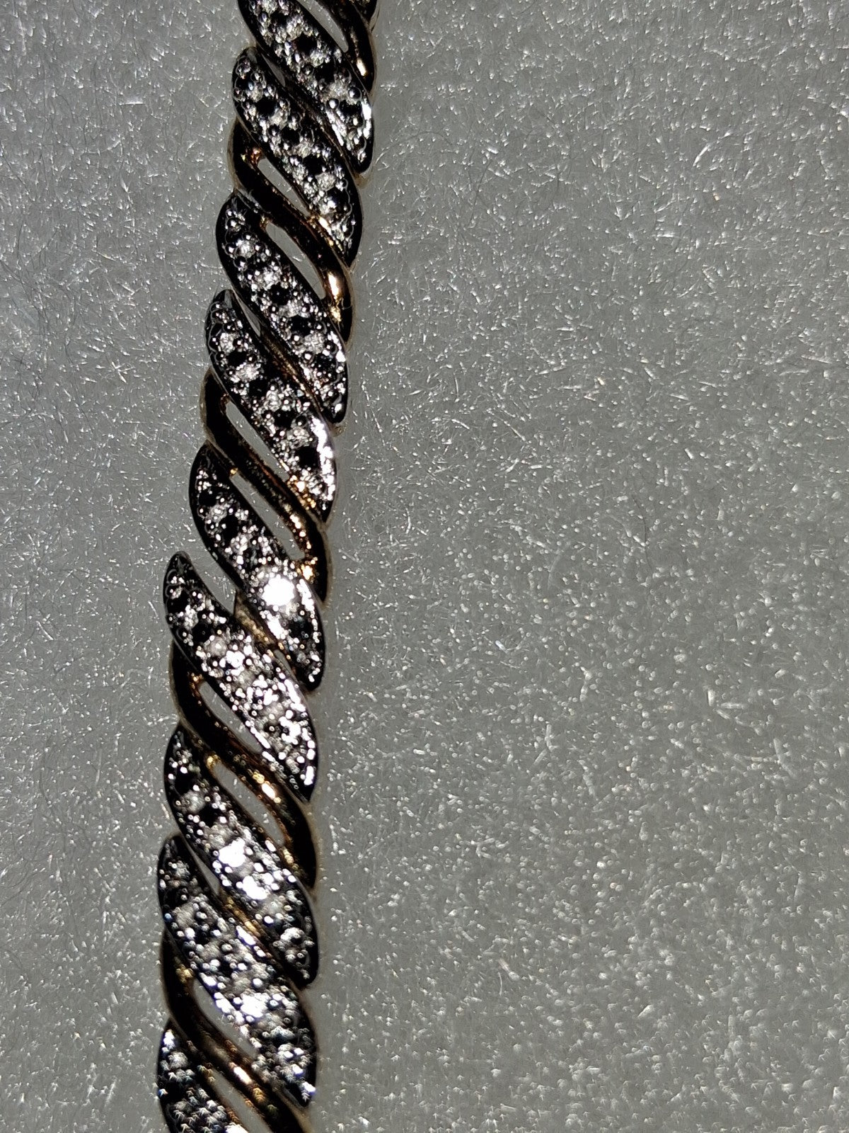 gold plated sterling silver rope chain Bracelet 7.25"
