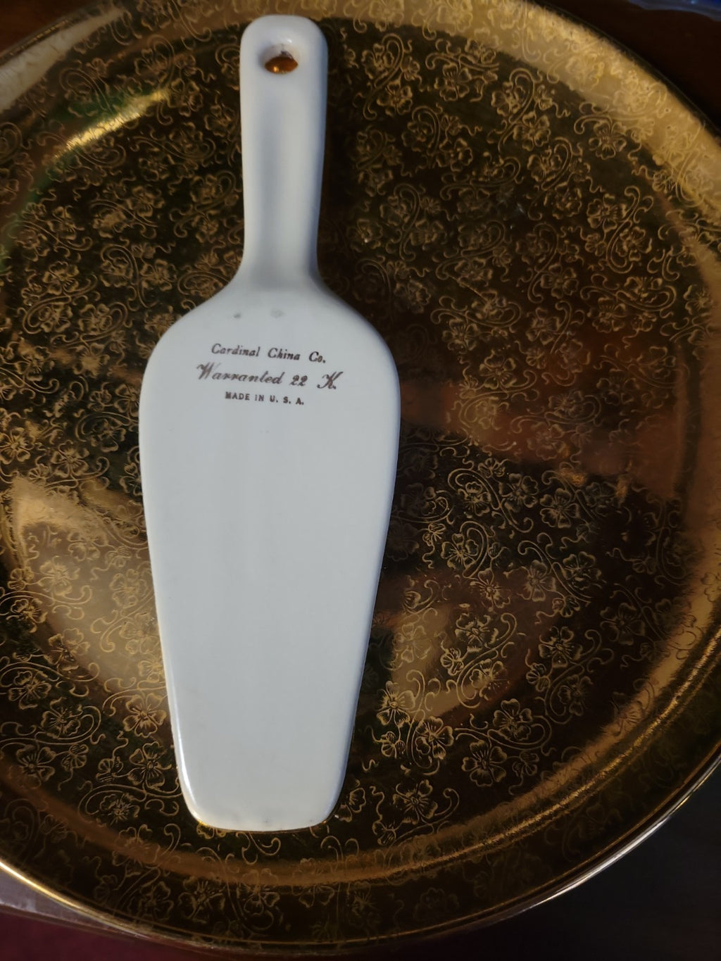 22k  Cardinal China Plate With  Server