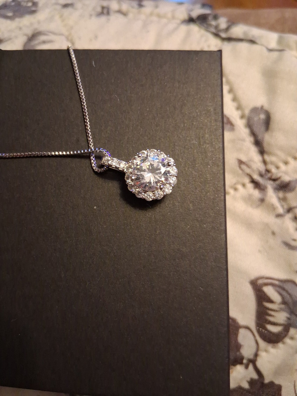 BBGem sterling silver cubic zirconia necklace