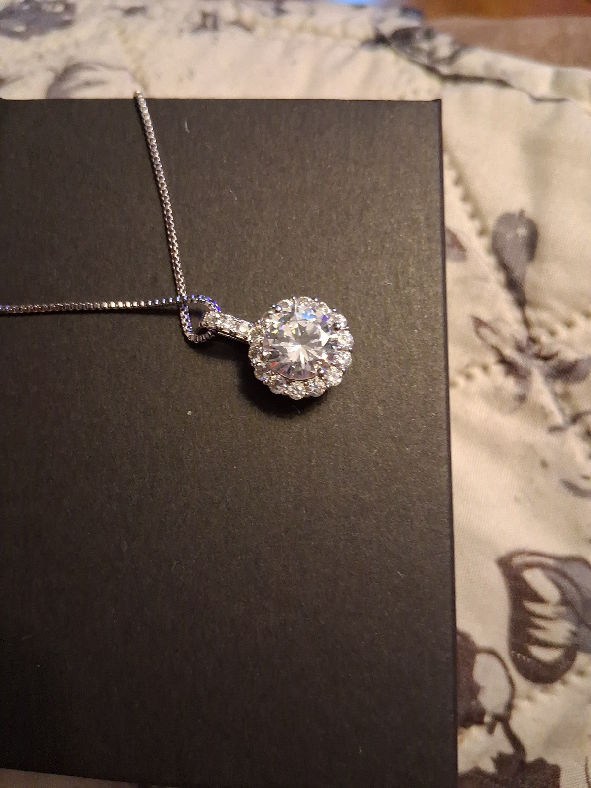 BBGem sterling silver cubic zirconia necklace