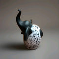 Elephant figurine exemplifies Murano glass tradition the bianco nero technique