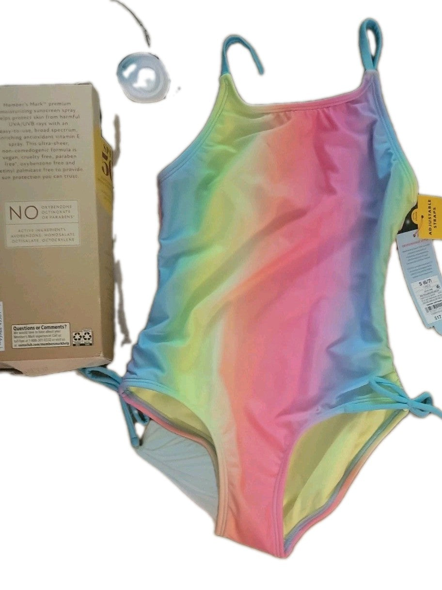 Sunscreen, sand coverer  & Bathing suit