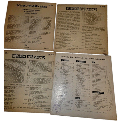  1953 7" 45 RPM Set of 4