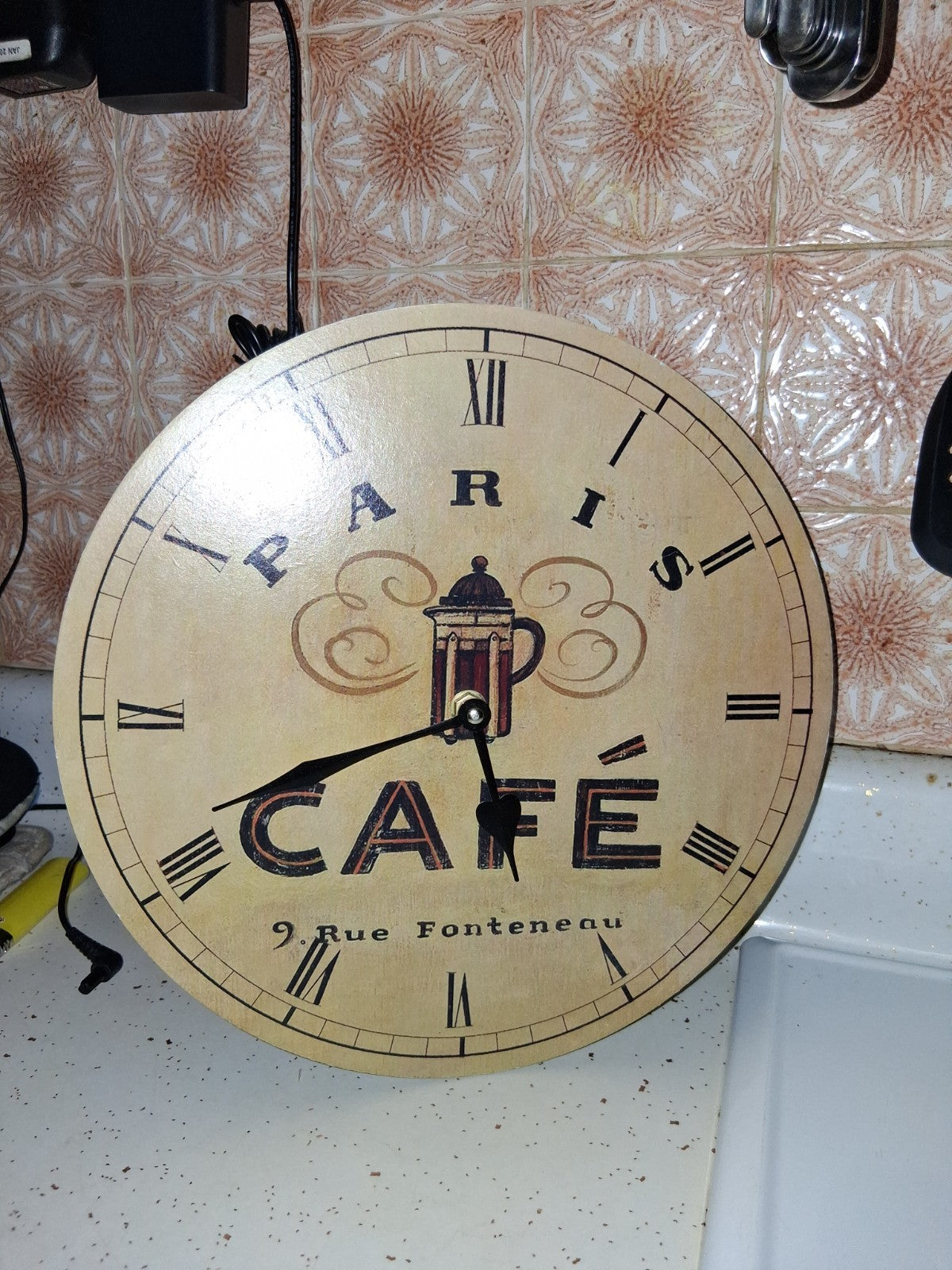 Modern Cafe De Paris Wall Clock
