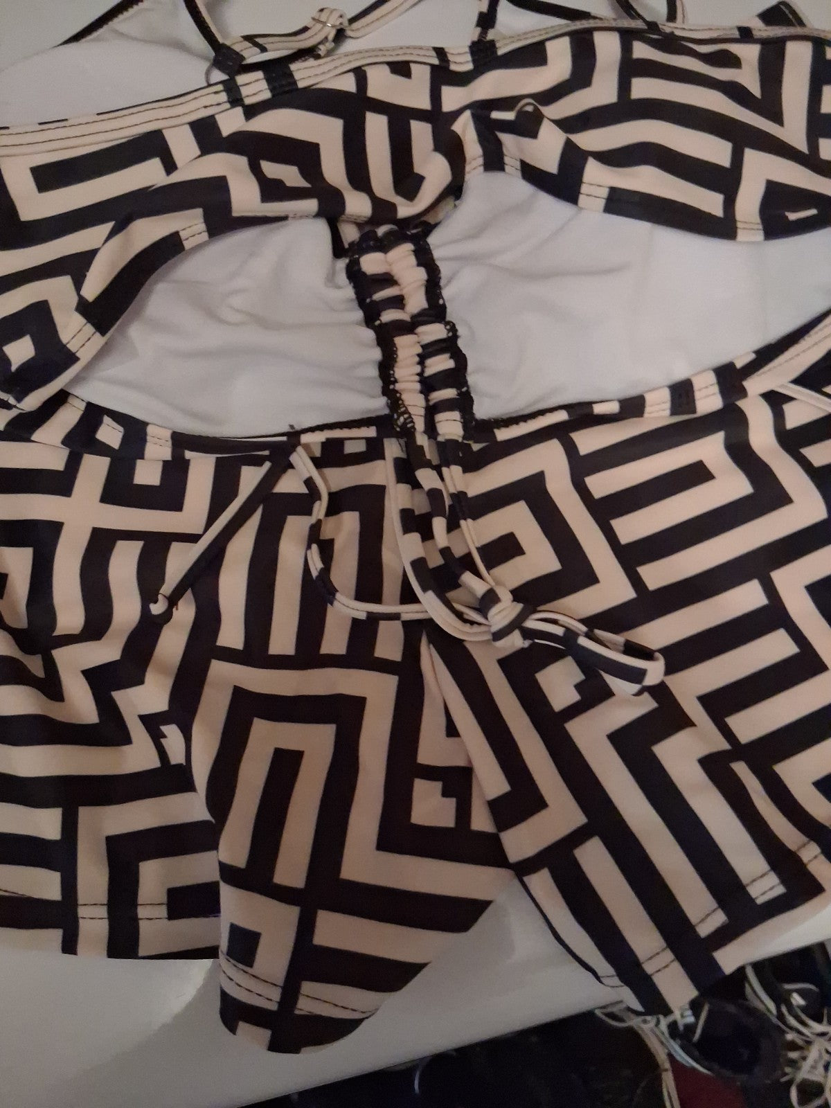 Bathing Suit Geo Pattern two piece Size 10-12)