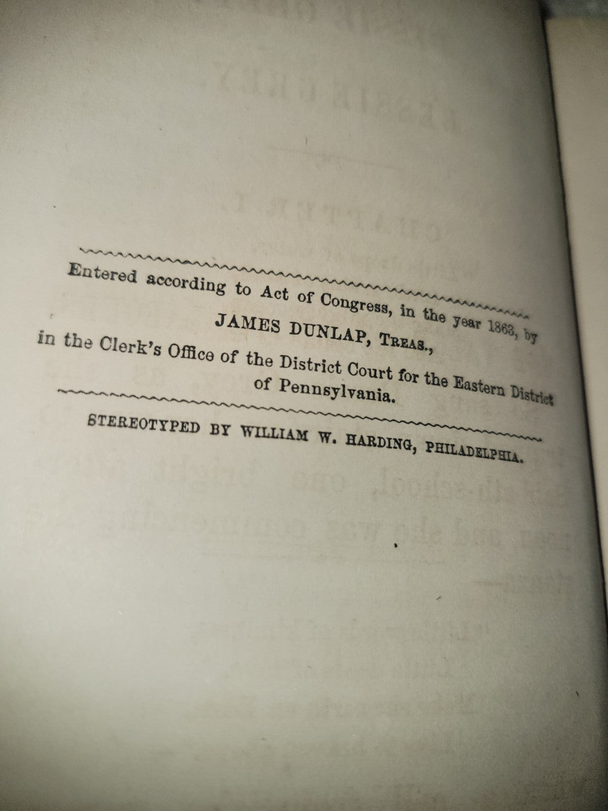  1863 Presbyterian' Bessie Grey