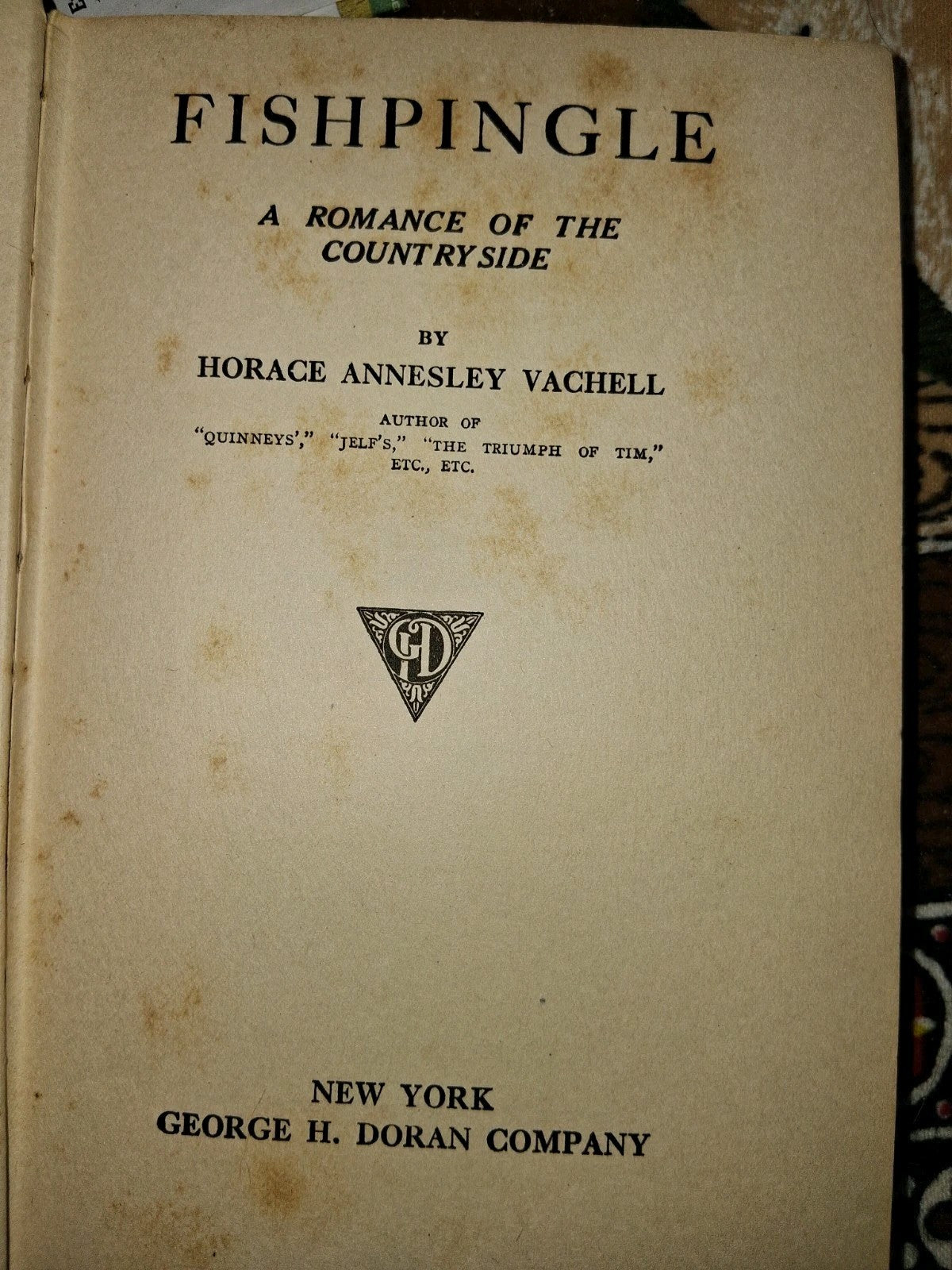 Fishpingle 1917 Antique Book