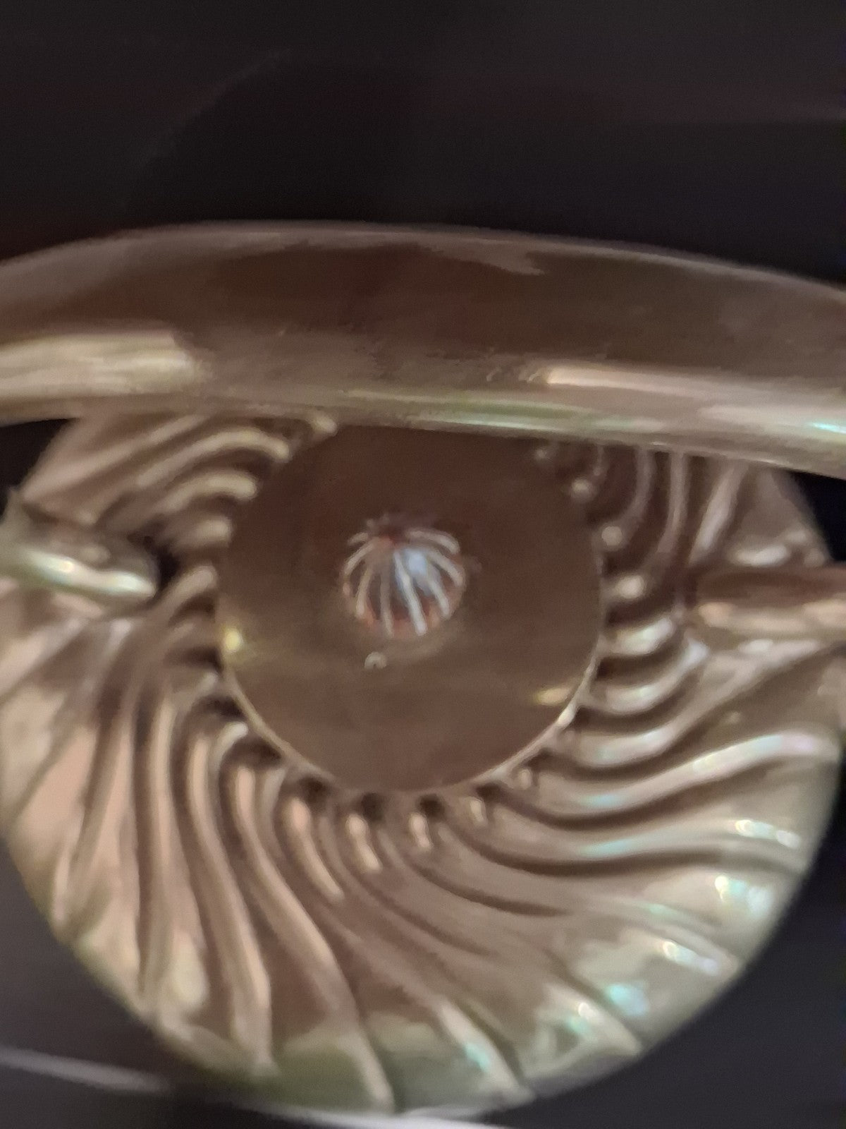 Antique 1900 Brass teapot with swirled design attributed to Gorham