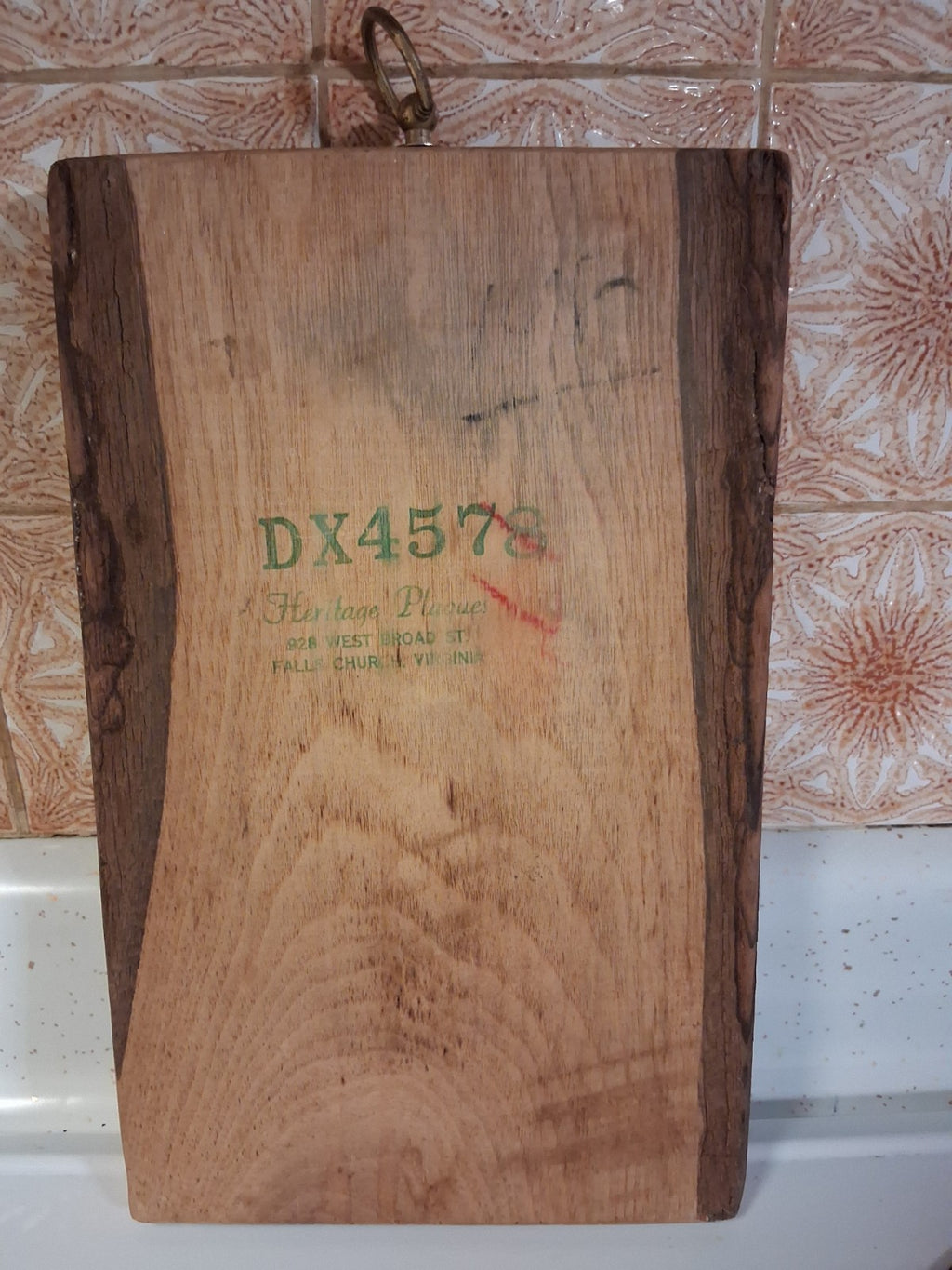 Alexandria Loudoun & Hampshire Railroad Wood Plaque DX4578 Falls Church VA