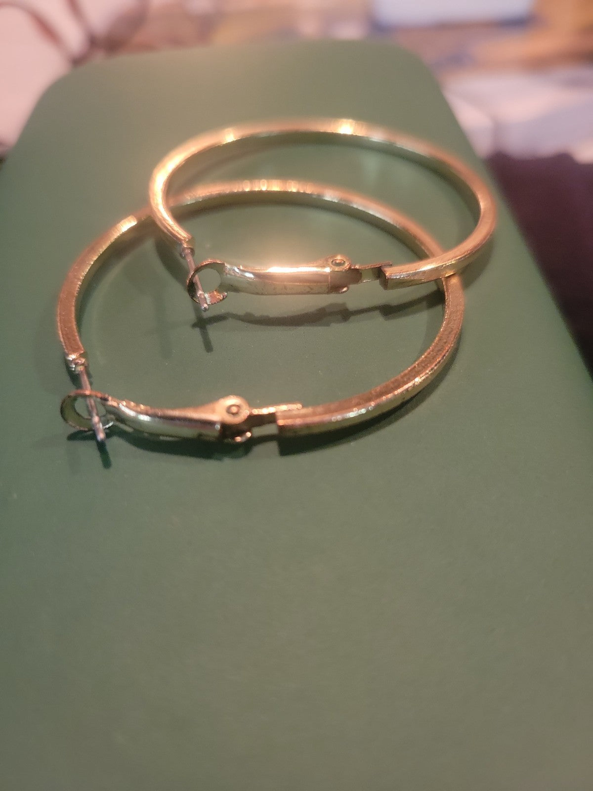 Gold hoop earrings