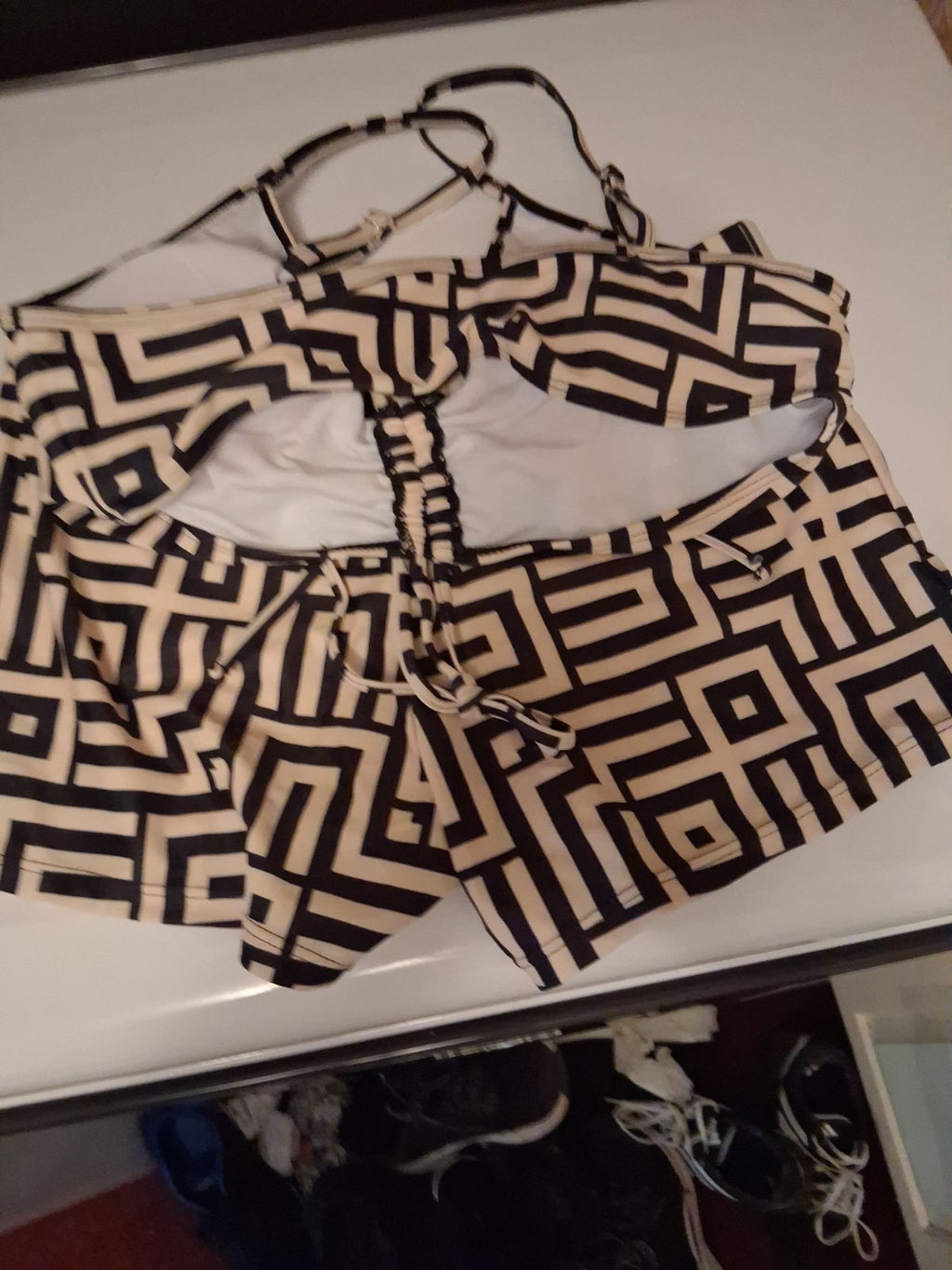 Bathing Suit Geo Pattern two piece Size 10-12)