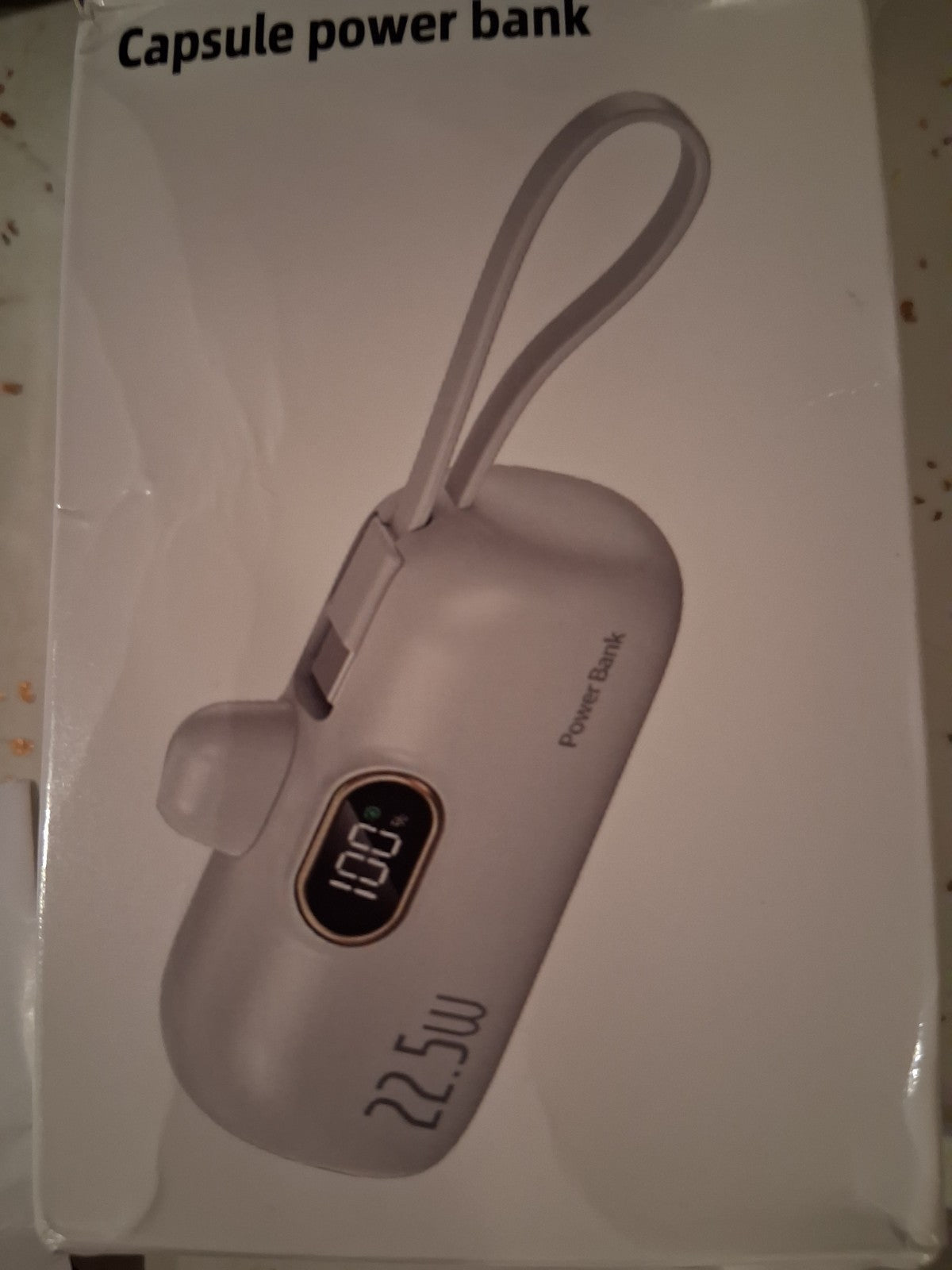 HT-DX268 Capsule 22.5W Fast Charge Power Bank LED Display USB-C White