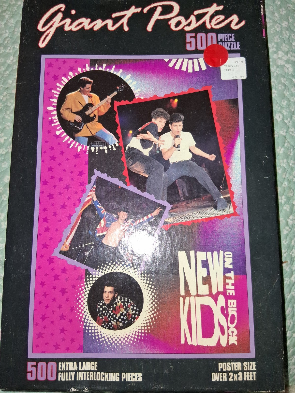 Vintage New Kids On The Block Giant 500 Piece XL Poster Puzzle 