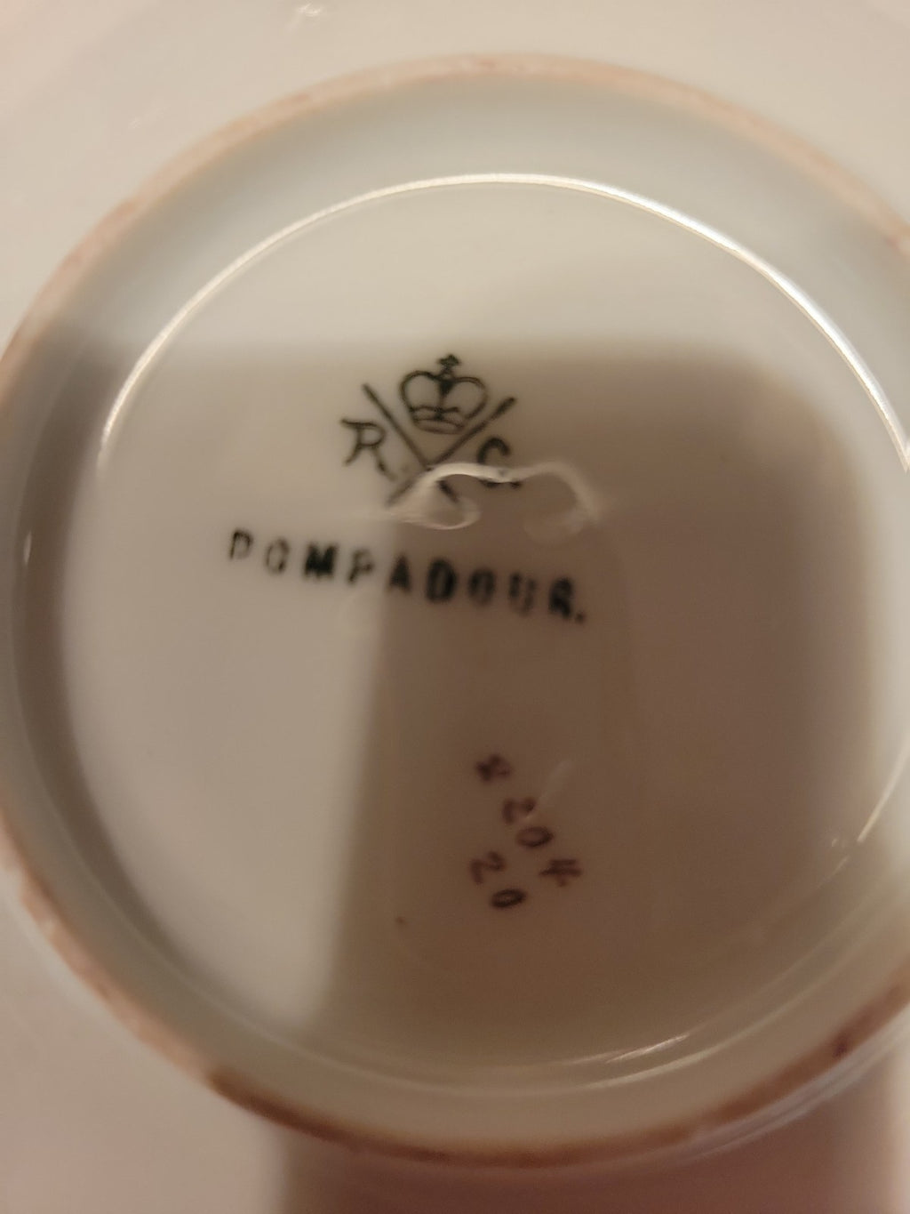 Pompadour saucer Hand Painted