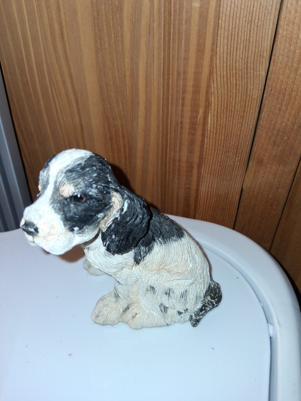 2 Vintage English Springer Spaniel Dog Statue