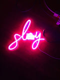 Slay Neon Sign For Wall Decor Led Neon Light Sign For Girls Room Bedroom Wedding