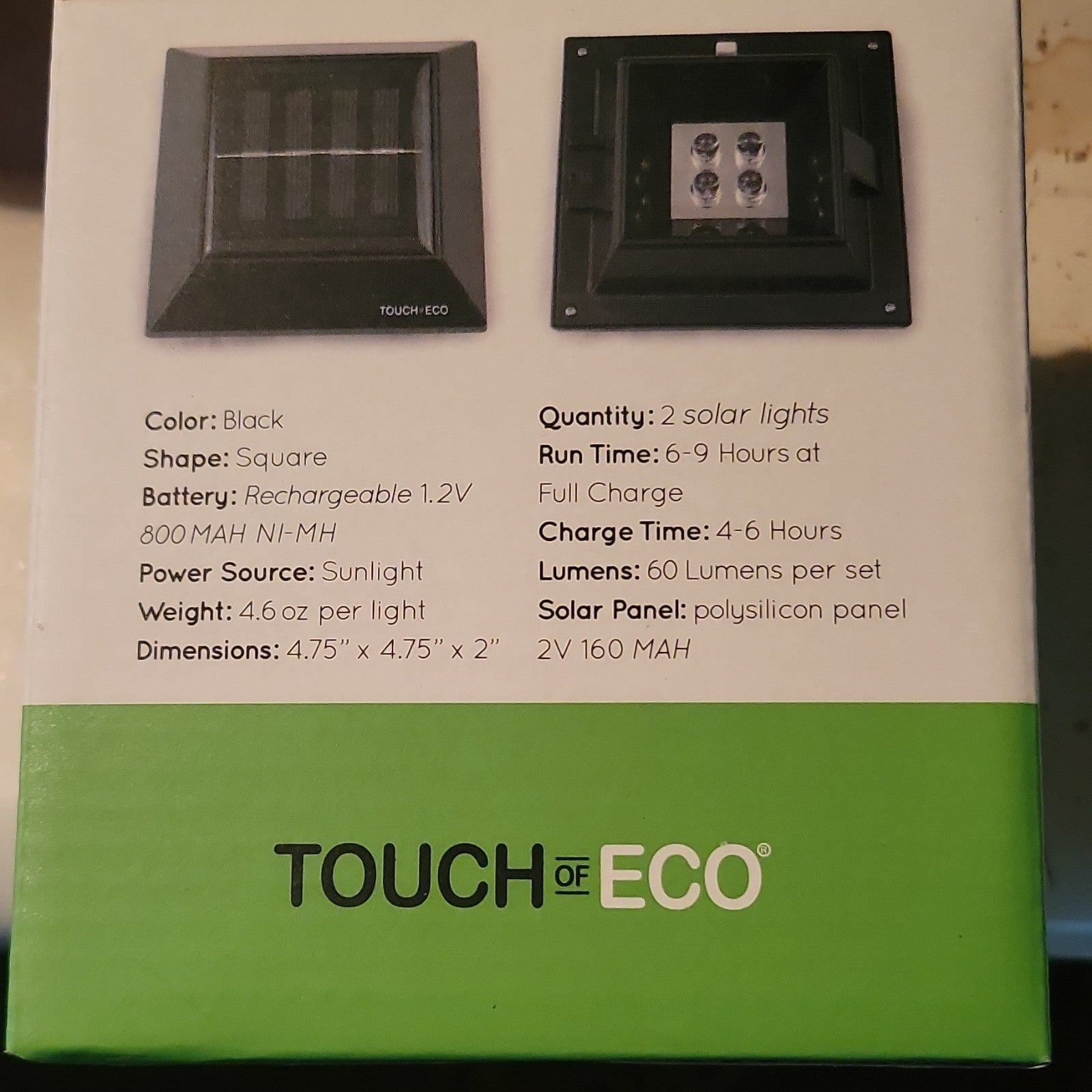   Solar LED Outdoor  Spotlight 2 Pack 