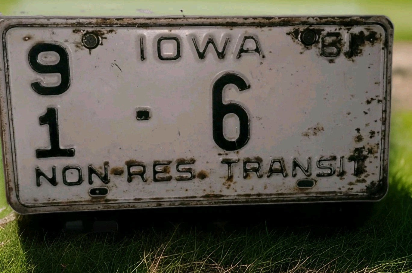 Iowa Transit License Plate 1991
