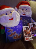 2 Santas With Book And 2 Dancing Ornaments!!!