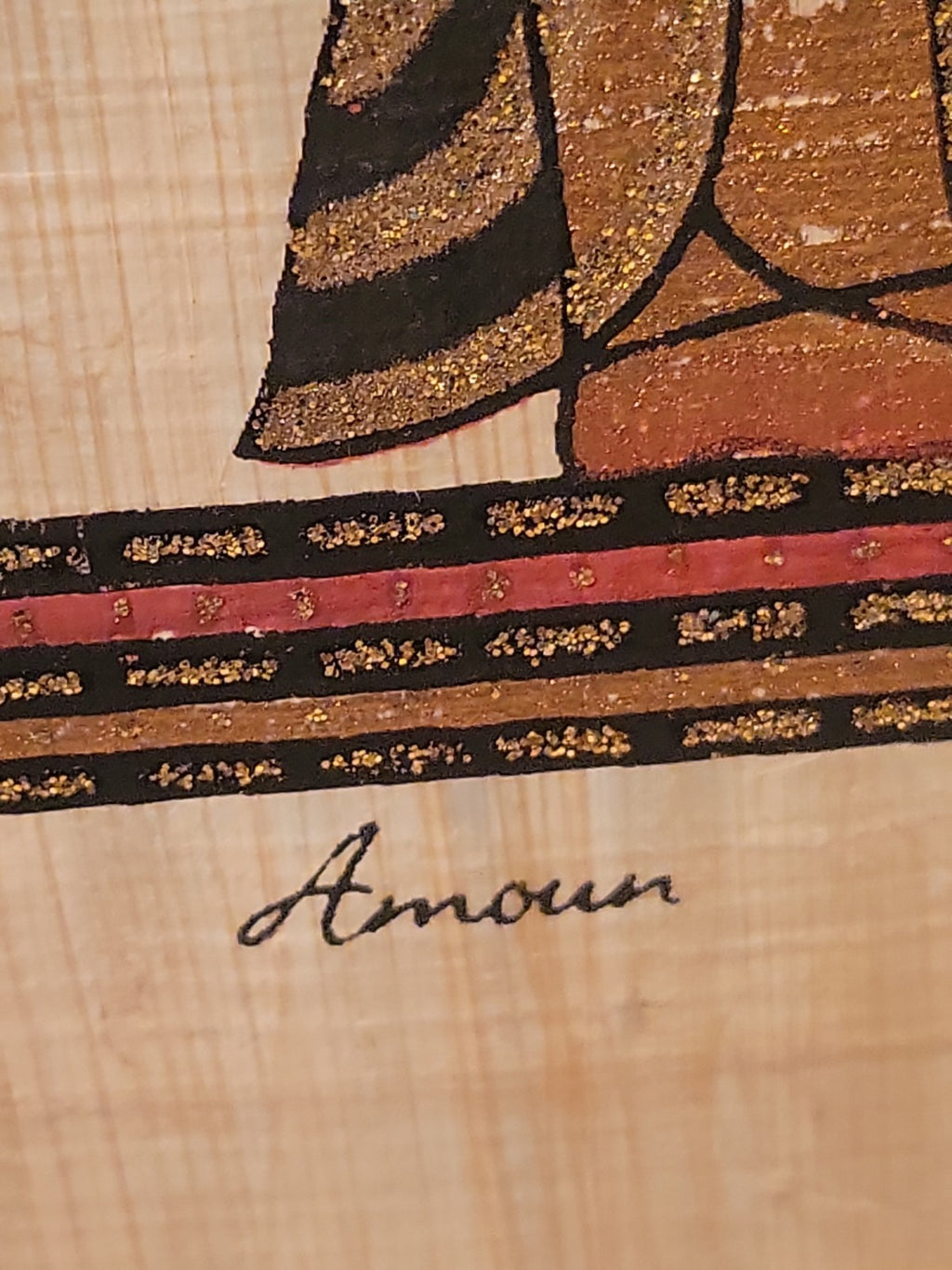Horus Isis Egyptian Papyrus Art 