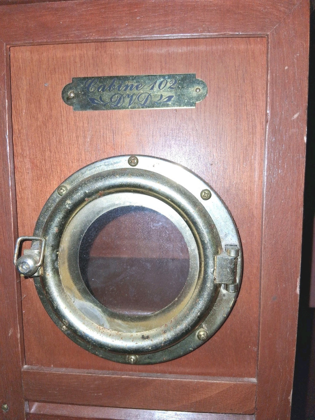 Antique Wood Cd  And Dvd Cabinet