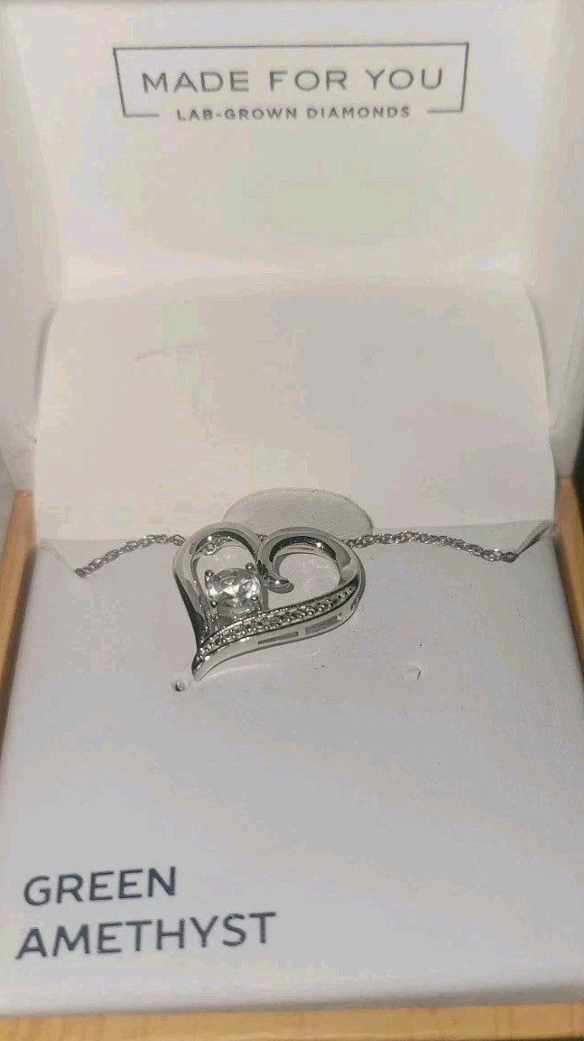 Sterling silver green amethyst 