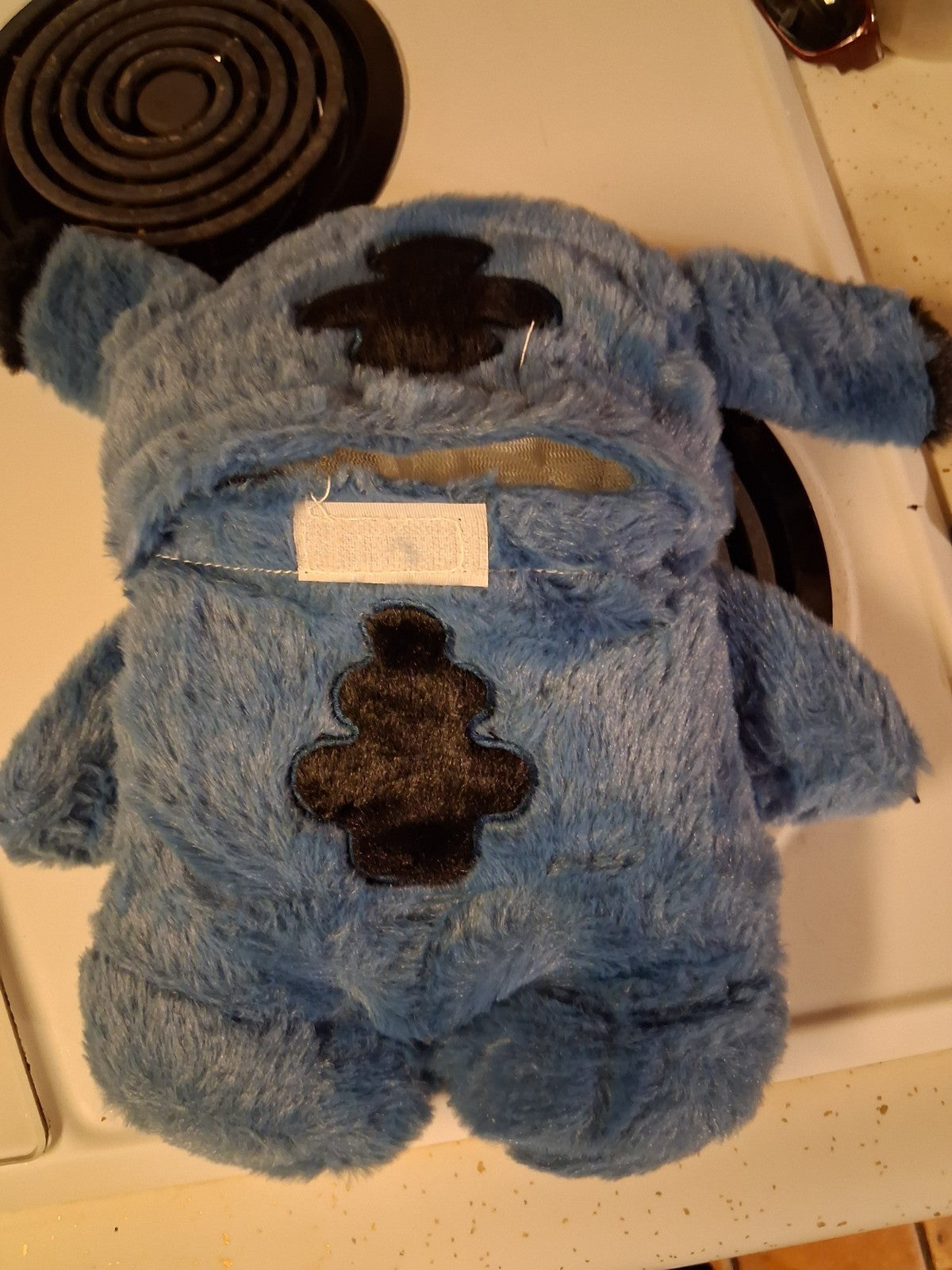 Blue Animal Hot Water Bottle & Faux Fur Cover Set, Plastic Bottle, Screw Lid