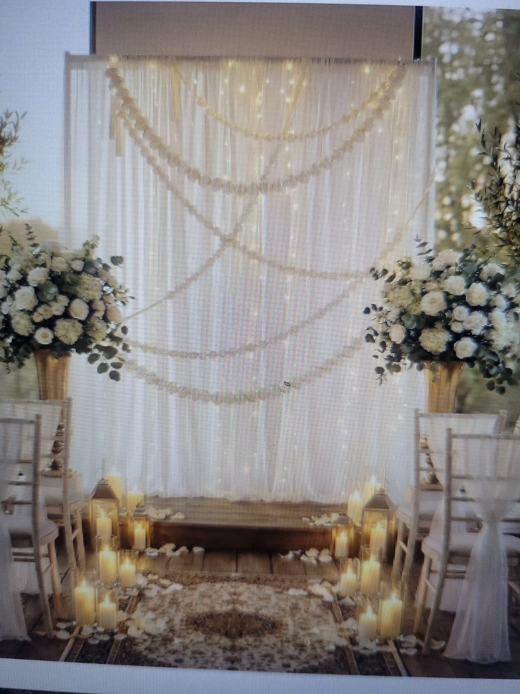 Wedding Arch With Satin Decoratioms