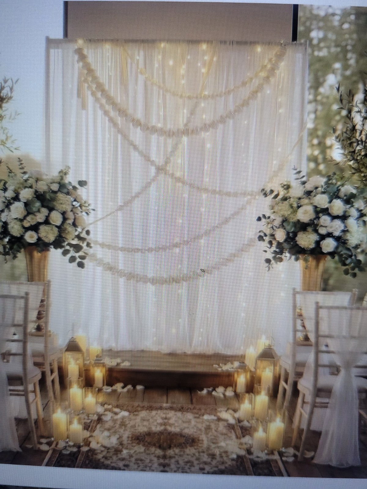 Wedding Arch With Satin Decoratioms