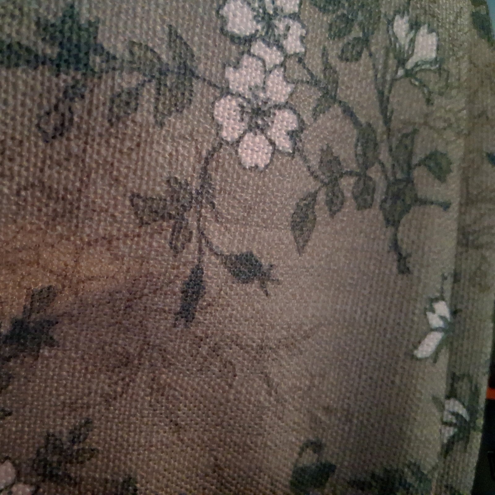 TWOPAGES Liz Linen Back Tab Blackout Floral Curtain Panel Ivy Brown 26x84 SL-J4