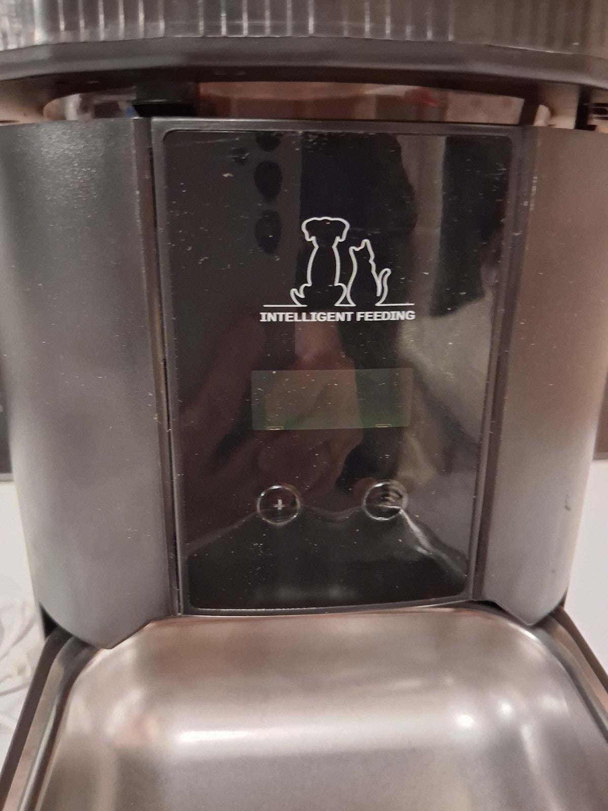 Intelligent Pet Feeder Programmable Automatic Feeder, Black/Silver