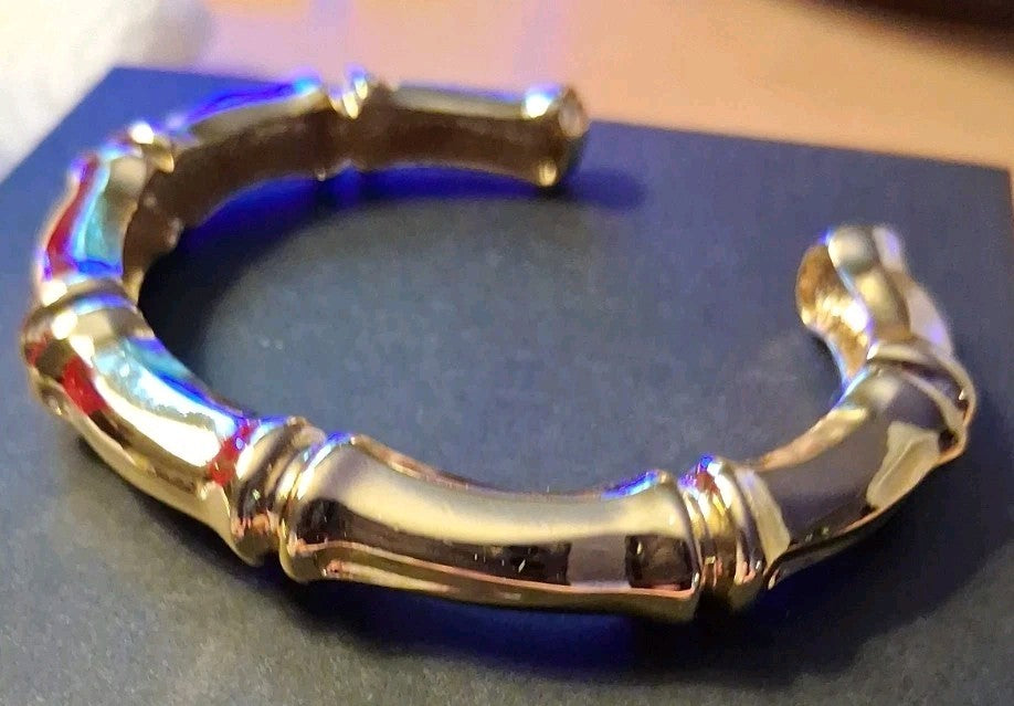 Bamboo Style Cuff Bracelet