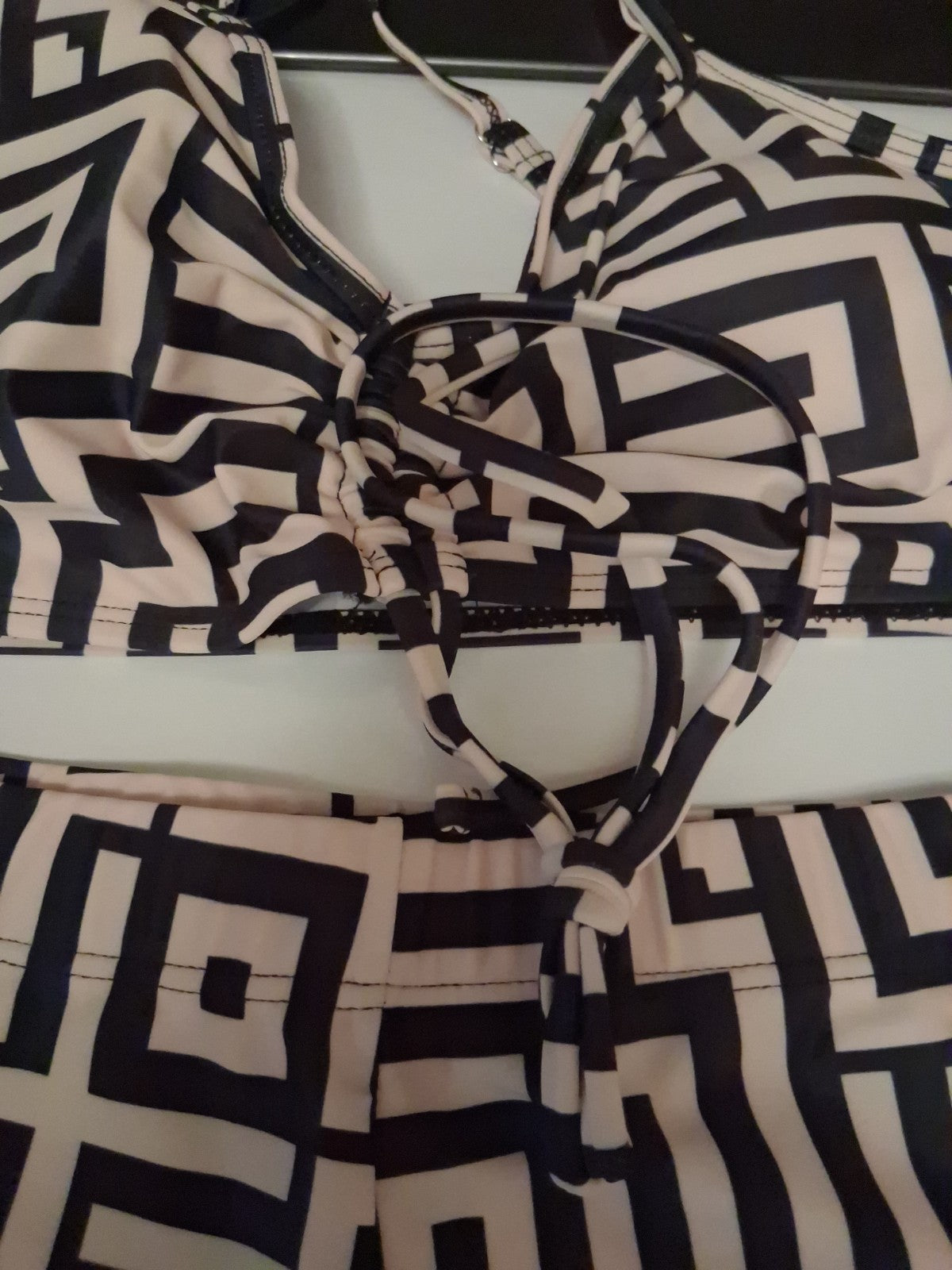 Bathing Suit Geo Pattern two piece Size 10-12)