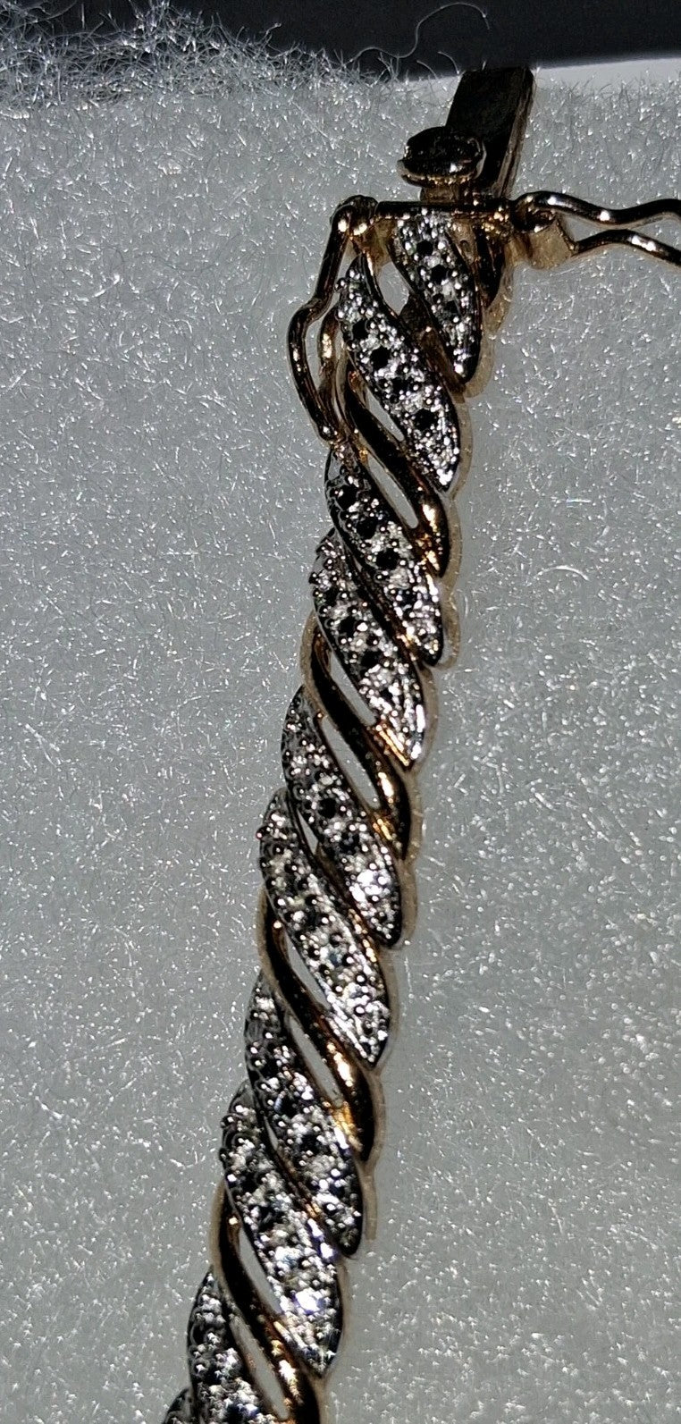 gold plated sterling silver rope chain Bracelet 7.25"