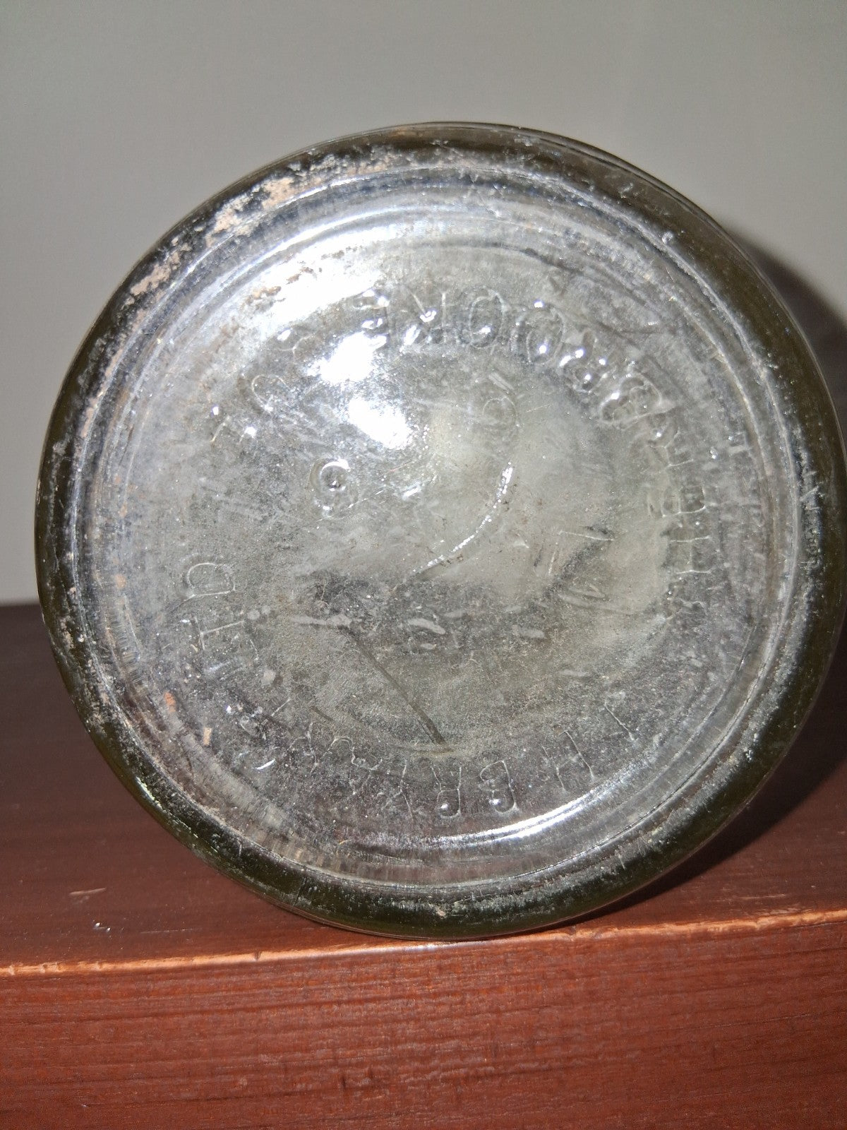  Glass soda bottle with 'Bull's Head Ginger Ale' label by Lavigne Limited