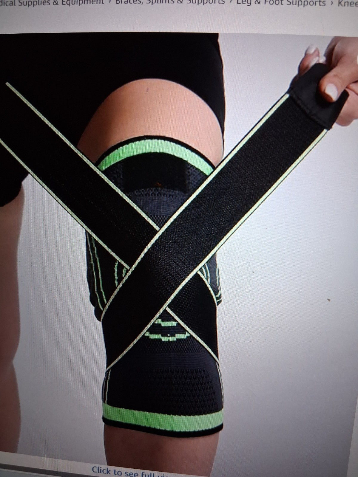 2- Adult Elastic Knee Wrap Sport Brace  for Fitness , basketball or Volleyball
