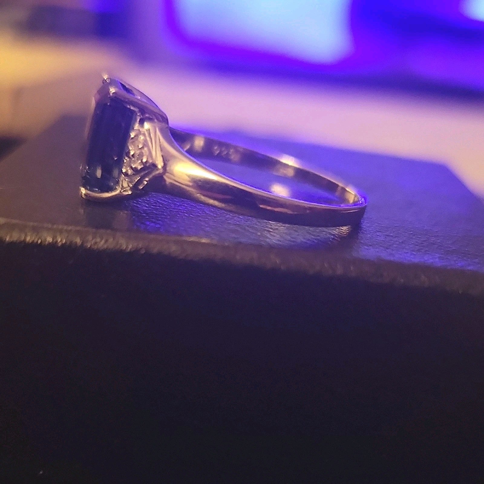  Topaz,  w,Diamond accent Ring. See Photo attached for authenticity Of Specifics