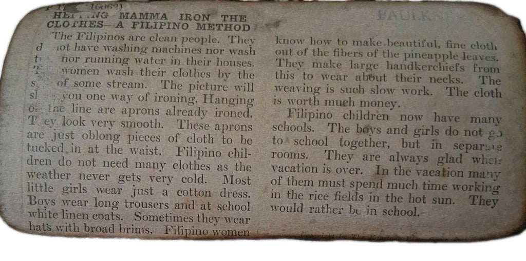 Vintage Filipino Method Of Ironing