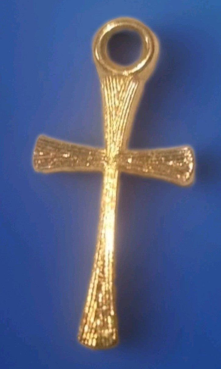 14k Gold Plated Cross with beautiful detail