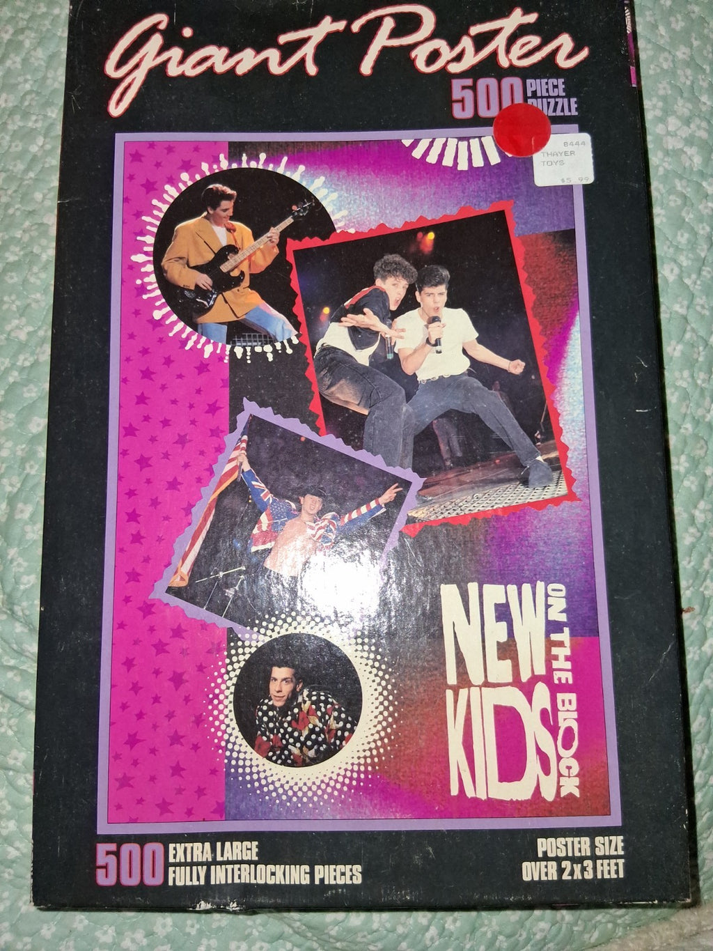 Vintage New Kids On The Block Giant 500 Piece XL Poster Puzzle 
