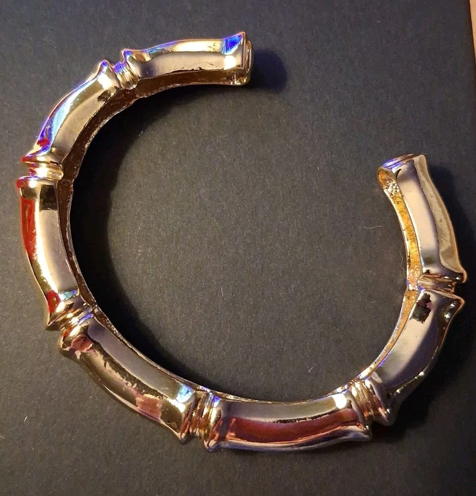 Bamboo Style Cuff Bracelet