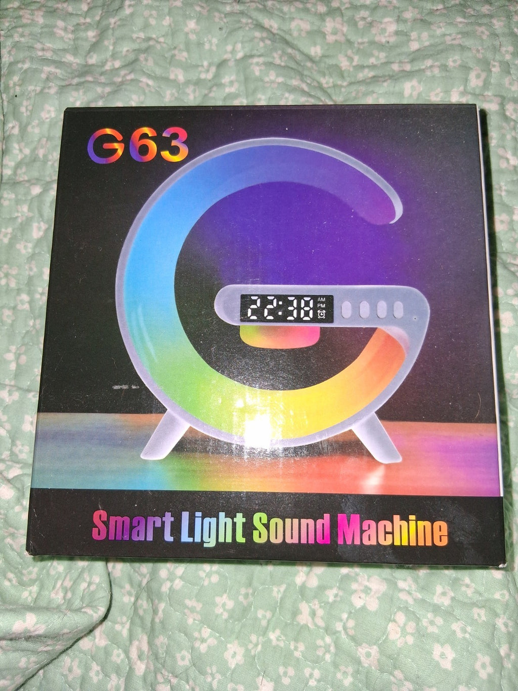 G63 Intelligent G63 Smart Light Sound Machine 15W RGB Alarm Clock, White