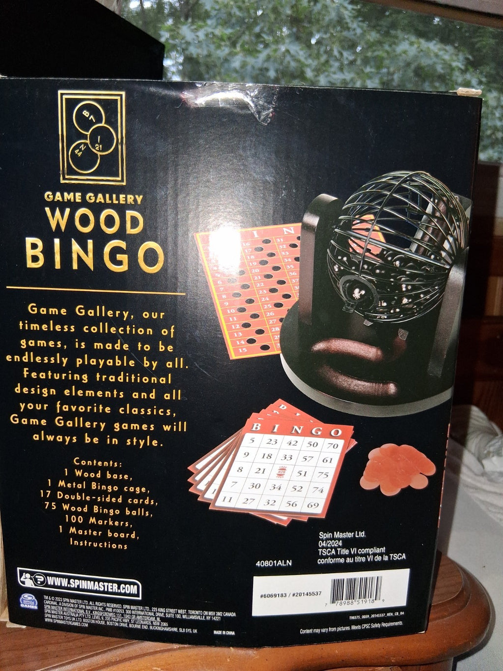 Game Gallery Solid Luxurious Wood Bingo Set