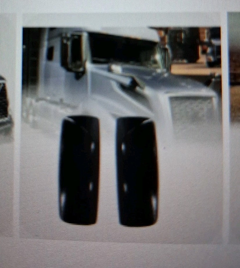 High Soar Hood Tractor Trailer Black Mirror Covers